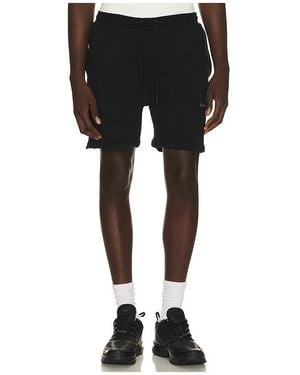 White/space Fleece Shorts - Black