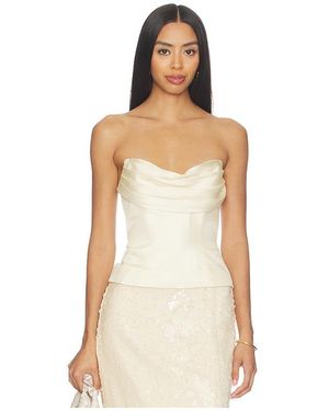 Misha The Volta Silk Bustier - Natural