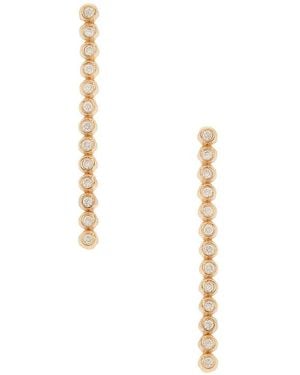 Ettika Pendientes Colgantes Molten Sparkle En Color Oro Metálico Talla - Blanco