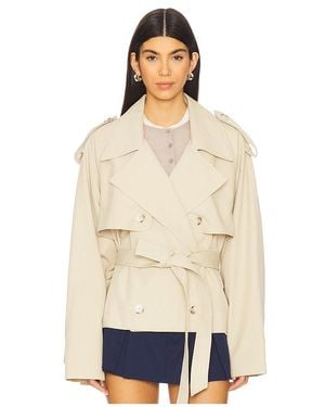 Elodie the Label Eleanor Cropped Trench Coat - Natural