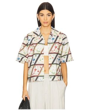 PRIVATE POLICY Camp-Hemd Cropped - Natur