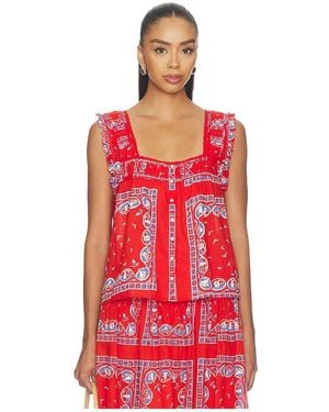The Great The Victorian Pleat Tank - Red