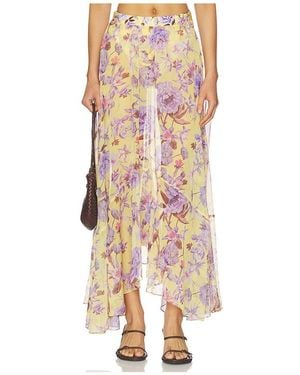 PATBO Falda Maxi Peony Print En Color Amarillo Talla (También En Xs)