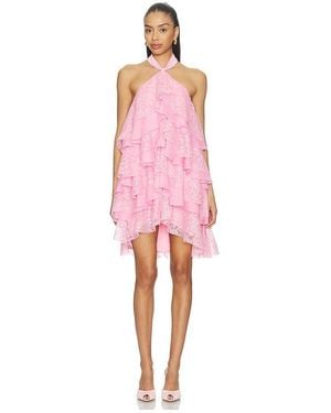 Elliatt Poppy Tiered Mini Dress - Pink