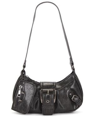 8 Other Reasons Vintage Buckle Shoulder Bag - Black