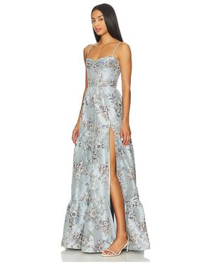 sachin and babi light blue dress V Chapman Gwen Maxi Dress 4 NWT Rose Corset Lace Up Victorian Floral  Romantic