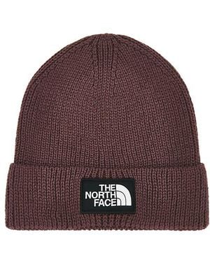 The North Face Logo Box Cuffed Beanie - Red