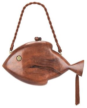 Simon Miller Carved Fish Clutch - Brown