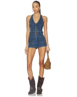 Show Me Your Mumu Fort Worth Romper - Blue