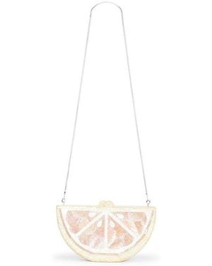 Emm Kuo Bora Bora Fruit Slice Evening Clutch - White
