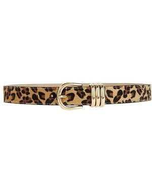petit moments Polished Faux Fur Belt - Brown