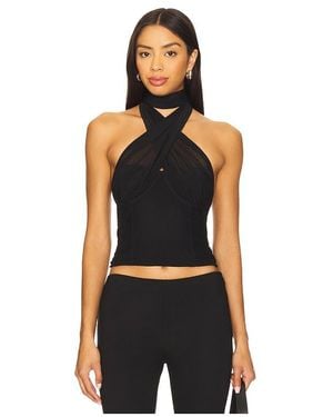 MAJORELLE Manon トップ - ブラック