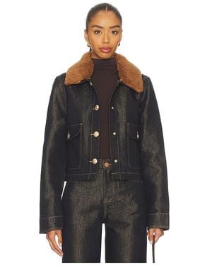 Blank NYC Cropped Denim Jacket - Black