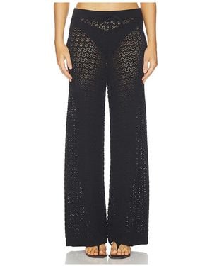L'Agence 'Agence Gaelle Pointelle Knit Pant - Black