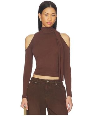 Mimchik Jean Scarf Top - Brown