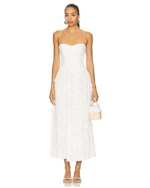 Bardot Maxikleid Estie Broderie - Weiß