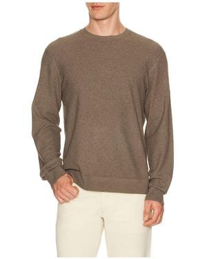 Theory Riland Crew Neck Jumper - Brown