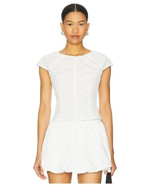 Amanda Uprichard X Revolve Pinto Top - White