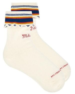 Mother The Fold Please Socks - White