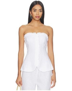 Posse Florence Strapless Top - White