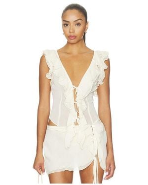I.AM.GIA Sapphire Ruffle Top - White
