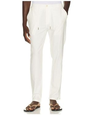 Scotch & Soda Warren Cotton Linen Twill Jogger - White