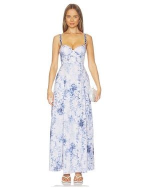 L'Agence Sutton Strap Maxi Dress - White