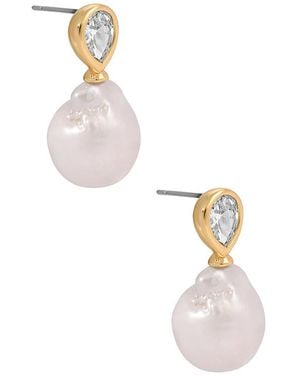 Ettika Pendientes Largos En Color Ivory Talla - Blanco