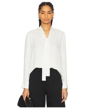 Theory Open Neck Tie Blouse - Weiß