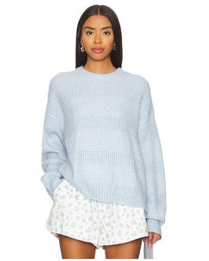 Sanctuary Ribbed Knit Pullover Jumper - Blue