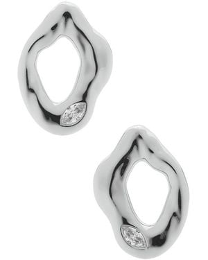 Ettika Ohrstecker Melting Metal Crystal - Mettallic