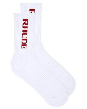 Rhude Calcetin En Color Blanco Talla