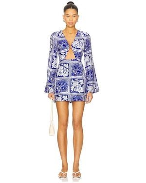 Seven Wonders Elka Sleeved Mini Dress - Blue