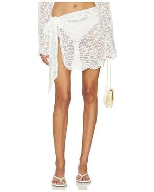 Away That Day X Gigi & Flores Lace Skirt - White