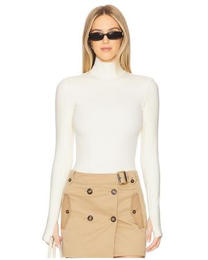 Commando Neoprene Turtleneck Bodysuit - Natural