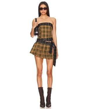 Jaded London Kilt Mini Dress - Multicolor