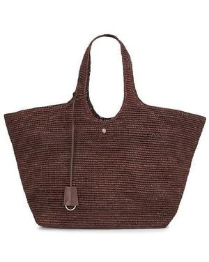 Anine Bing Lili Tote Raphia Bag - Brown