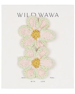 Wild Wawa Crochet Clip Set - White