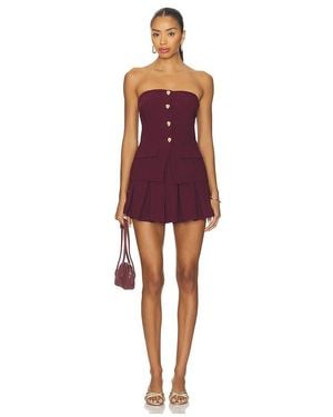Amanda Uprichard X Revolve Kourt Skort Romper - Red