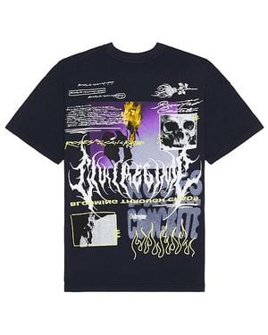 Civil Regime Watch Us Burn Oversized Tee - ブルー