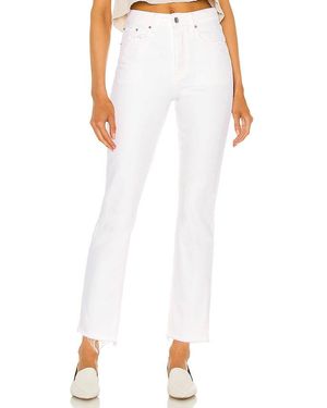 GRLFRND Karolina High Rise Straight Crop Jeans - White
