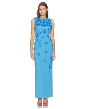 Elliatt Dali Floral Gown - Blue