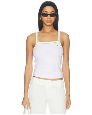 Lacoste Jersey Tank - White