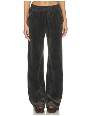 Bobi Rib Mix Wide Leg Pant - Black