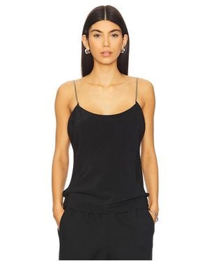 St. Agni Fine Chain Silk Cami Top - Black