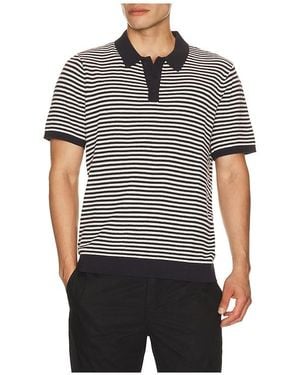 Onia Textured Knit Polo - Black