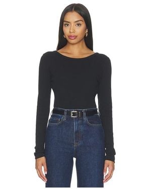 Closed MANCHES LONGUES DOS PROFOND DEEP BACK LONGSLEEVE en Black - Bleu