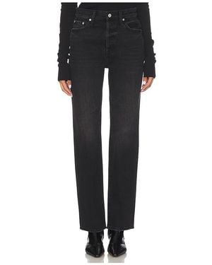 Pistola Cassie Petite Super High Rise Straight Jeans - Black