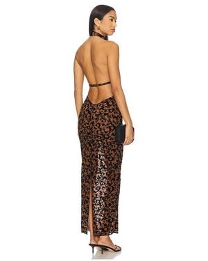 Poster Girl Mesh Halter Dress - Multicolor