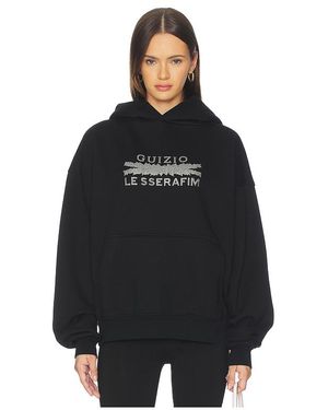 GUIZIO X Revolve X Le Sserafim Bedazzled Pull Over Hoodie - Black